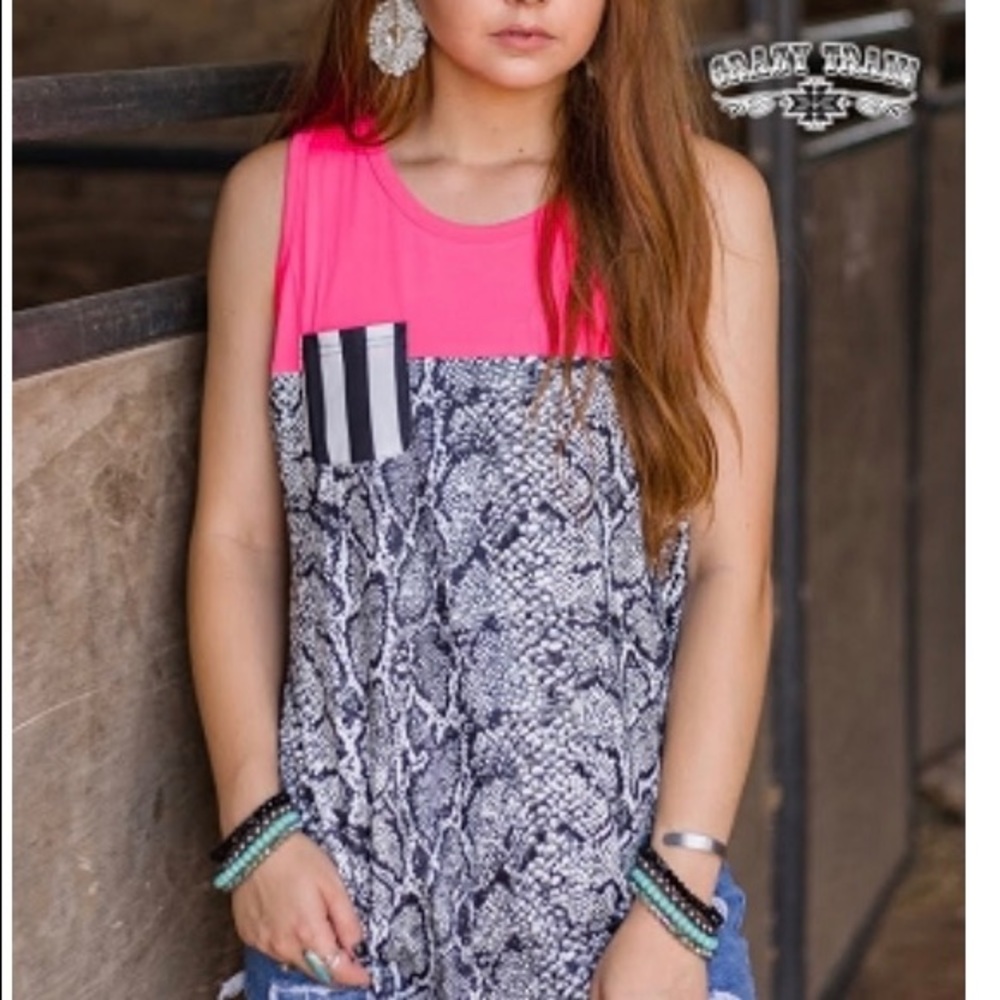 Stroh pocket snakeskin Coral